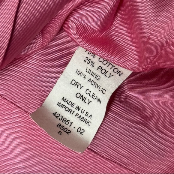 Vintage Bentley A. Retro Mod Pink Geometric Polka Dot Button Up Coat Small - Picture 13 of 16